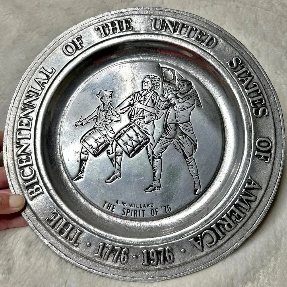 Vintage York Metal Crafters Bicentennial Plate The Spirit of '76 A.M. Willard